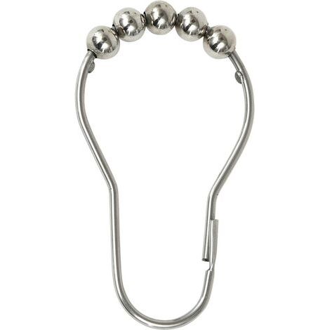 Set de 12 anneaux de douche acier inoxydable - chrome - Tendance (1/4)