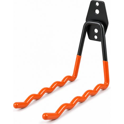 Crochet mural robuste pour garage en acier inoxydable orange (1/5)