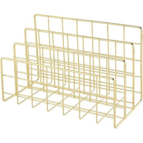 Organiseur de bureau en métal, trieur de courrier, plateau de tri, organiseur de fichiers, serre-livres pour bureau et maison (1/5)
