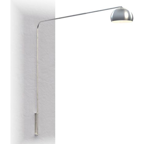 Applique braccio arco moderna top light corner 1189 b7 e27 led metallo lampada parete