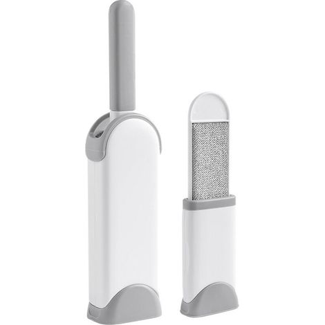 Brosse Anti Poils Animaux Chat & Chien, Brosse de Nettoyage Magique Réutilisable Enlève Poils, Tous les cheveux (lit/vêtements/canapé/Voiture), Gris (1/5)