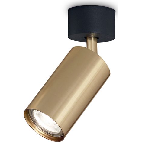 Plafoniera Moderna Dynamite Metallo Ottone 1 Luce Gu10 7W 3000K Luce Calda (1/2)
