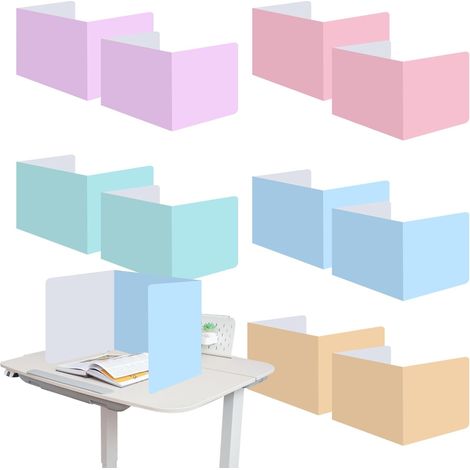 10 Pack Office Dividers with Privacy Screen for School Multi-purpose U-shaped Table Divider Learning Desk Primary School for Classroom (1/5)