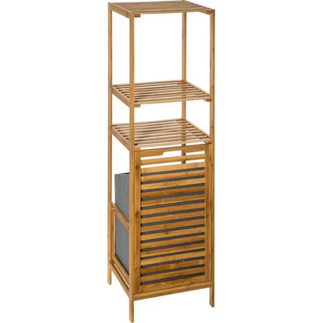 Étagère 2 Cases & Panier "Mix N Modul" 118cm Naturel (1/3)