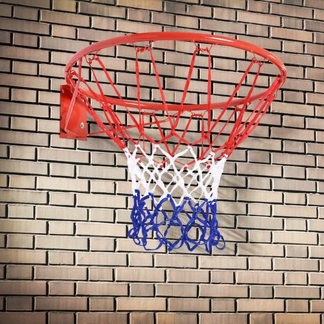 Canasta de baloncesto mural 46 cm de acero y nylon, roja, azul y blanca OKMYHOME (1/5)