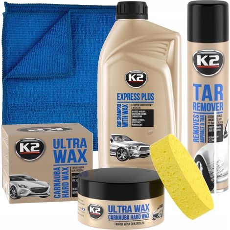 Juego de cera de carnauba dura + removedor de alquitrán para eliminar alquitrán y pegamento. (1/5)