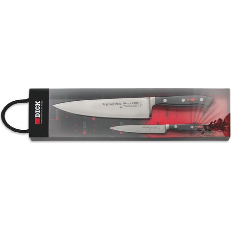 F. DICK Premier Plus Messerset 2 teilig (Basis Messer, nichtrostend, 56Ã¥¡ HRC)