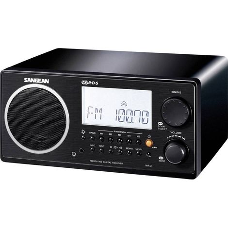 Sangean WR-2 Radio da tavolo Radio FM, nero MW (1/2)