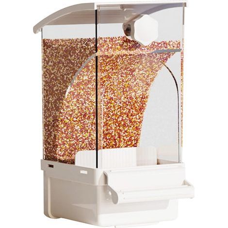 1 Bird feeder, automatic dispenser, transparent ABS PET container, for parrot or parakeet cage (1/5)