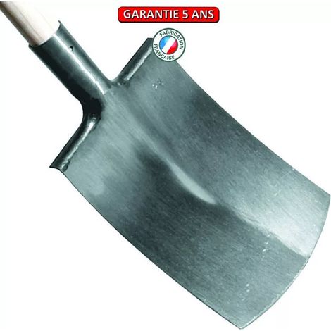 Polierter Bretagne-Spaten 32 abgerundete Kante ohne Griff OUTILS PERRIN