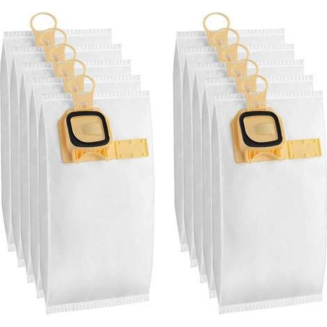 10 Compatible Vacuum Cleaner Bags for Vorwerk Folletto VK140 VK150 - Yellow (1/4)