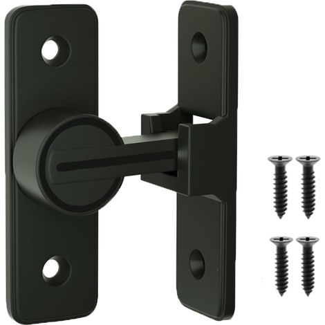 Black 90° Sliding Door Lock, Sliding Door Closure, 90 Degree Interior Door Lock, Suitable for Doors and Windows, Sliding Door Lock (1/5)