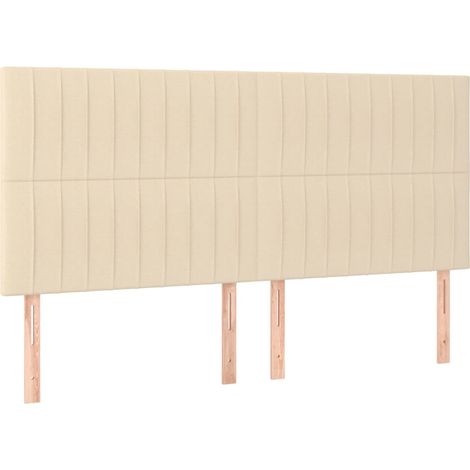 Maison Exclusive - Testiera Crema 200x5x118/128 cm Tessuto