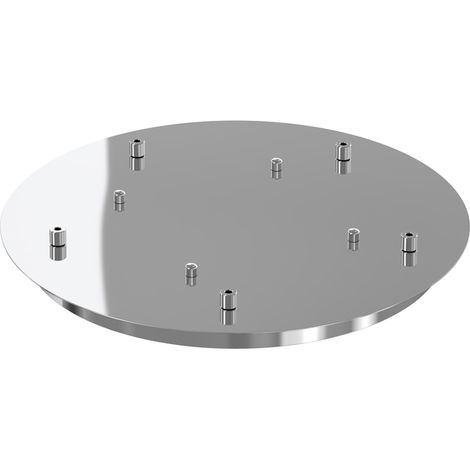 Rosone Tondo Metallo Cromo 5 Fori D40Cm