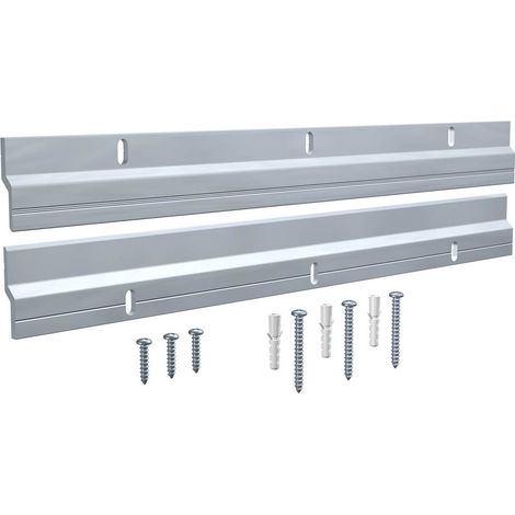 Fixation murale Z-BAR 400 mm – Aluminium argent – Charge max 25 kg – Lot de 2 barres pour cadres et tableaux – Arti Teq