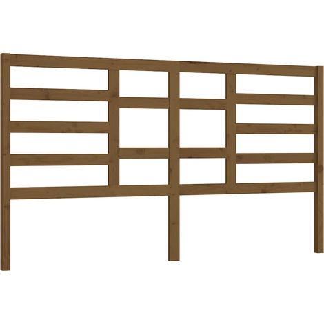 Maison Exclusive - Cabecero de cama madera maciza de pino marrón (1/5)