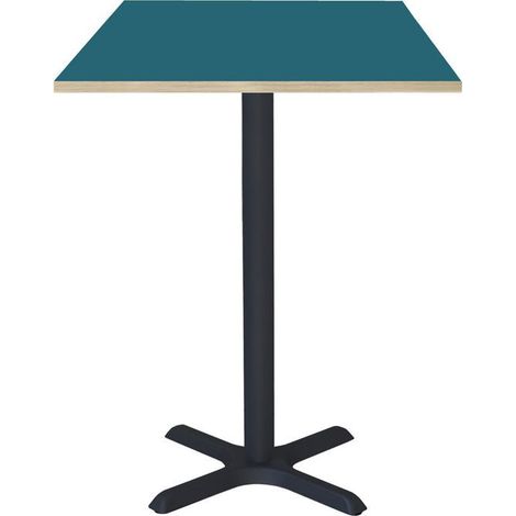 Mange-debout 60 x 60 cm - modèle Dina bleu chants bois
