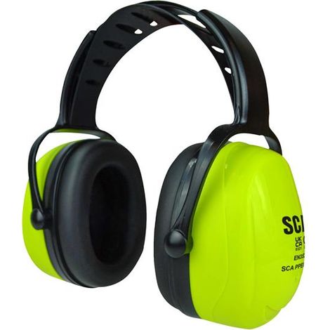 High-Visibility Ear Defenders with 32-33 dB Noise Reduction Rating (NRR) – Model SCAPPEEARDP for Hearing Protection
