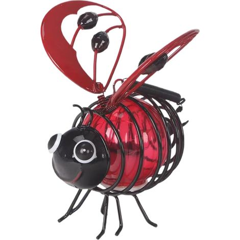 Bee Lights – Lampes solaires en forme d'abeille, simulation d'extérieur à suspendre à l'énergie solaire, chemin étanche en forme d'animal Construction métallique résistante aux intempéries pour (1/5)
