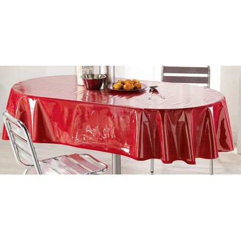 nappe cristal ovale 140 x 240 cm pvc uni 15/100e transparent (1/2)
