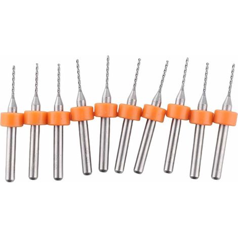 10 pièces à goupille 0.8mm Micro Foret Outil Bricolage forets à Main Ensemble avec boîte de Rangement pour Bijoux Handcraft Tools Plastique Aluminium (1/5)