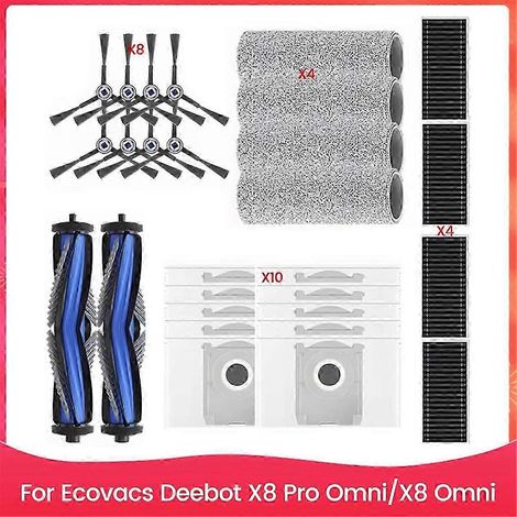 Kit d'accessoires de remplacement pour aspirateur Ecovacs Deebot X8 Pro Omni/X8 Omni (1/5)