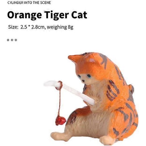 Décoration créative pour aquarium : 8 accessoires pour aquarium représentant un petit chat pêcheur. Ornements et accessoires pour aquarium. (1/4)