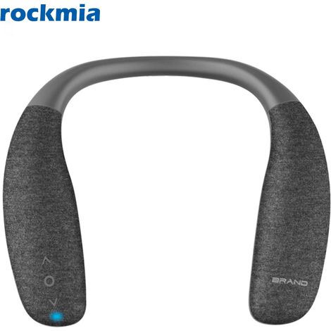 Enceinte tour de cou (grise) avec lecteur de musique sans fil Bluetooth 5.0 et carte TF (1/4)