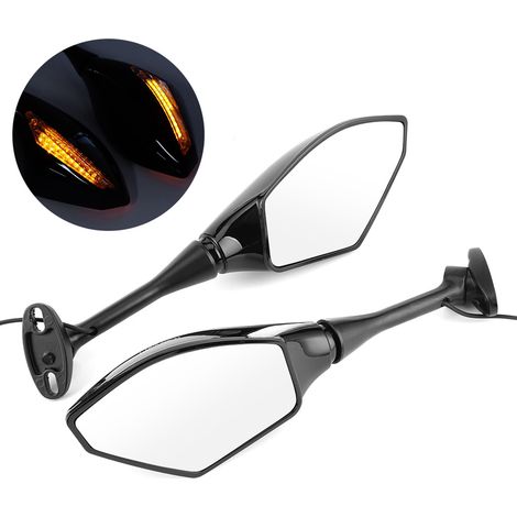 Paar LED-Rückspiegel mit integrierten Blinkern, passend für Honda CBR600RR, CBR1000RR und CBR500R (1/5)