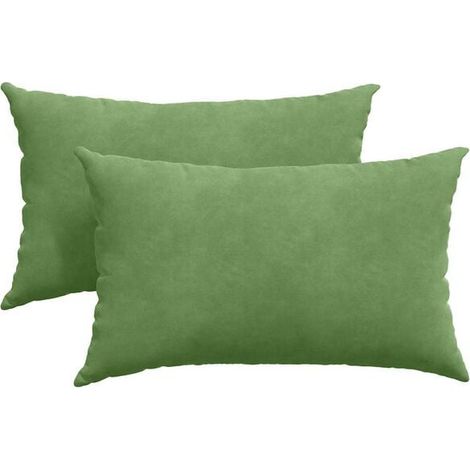 Coussins de canapé, 2 pièces, vert clair, 50 x 30 cm (1/5)