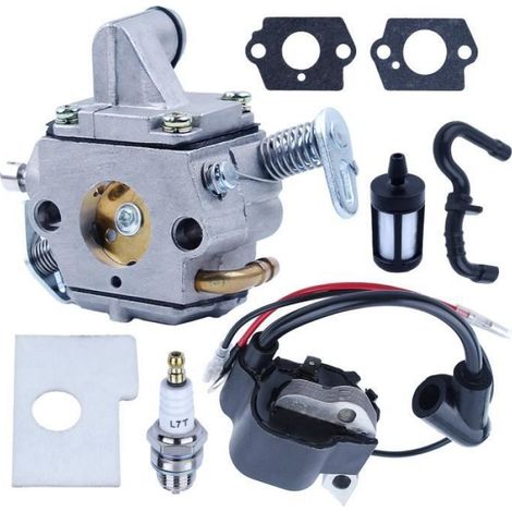 Carburateur - Pour Tronçonneuse MS170 MS180 017 018 - Kit Complet Avec Bobine Allumage Filtre Air Joint Bougie Conduite Carburant - 1 Pièce (1/4)
