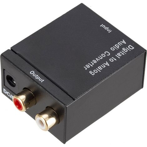 Convertitore audio digitale-analogico a fibra ottica, plug-and-play, supporta la conversione da SPDIF a RCA con doppio ingresso, garantendo l'assenza di interferenze sonore.