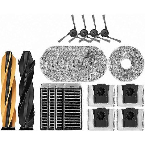 Pièces de rechange compatibles avec le Matrix10 Ultra : brosse latérale principale, filtre HEPA, serpillière, sac à poussière (1/5)