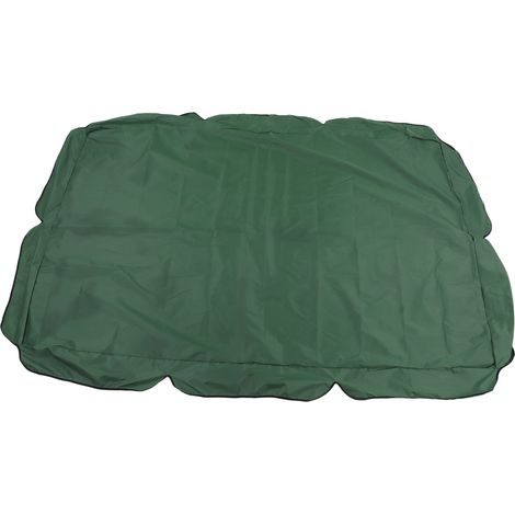 Toile imperméable en tissu Oxford argenté pour balancelle d'extérieur, vert foncé. Accessoire idéal pour se protéger du soleil dans le jardin.