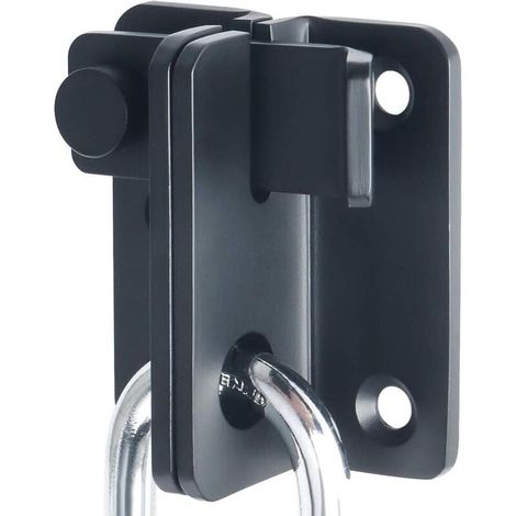 Verrou Porte Coulissante Serrure Volet Loquet Porte Verrou Portail à Bascule Boulon avec Vis pour Porte , Fenêtre , Placard et Jardin , Finition Noir Mat en Acier Inoxydable (1/4)
