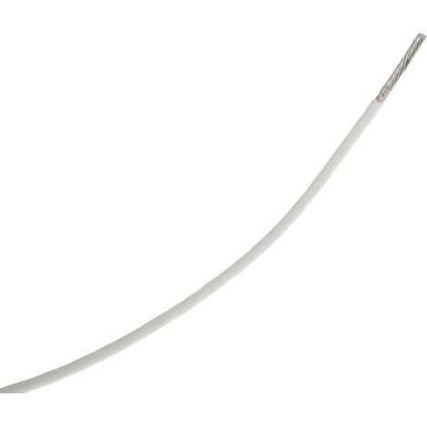 Fil électrique RS PRO, 19 1,3 mm² 16 AWG, 600 V c.a., Polyamide Blanc, 100m ( Prix pour Bobine de 100 Mètres ) (1/2)