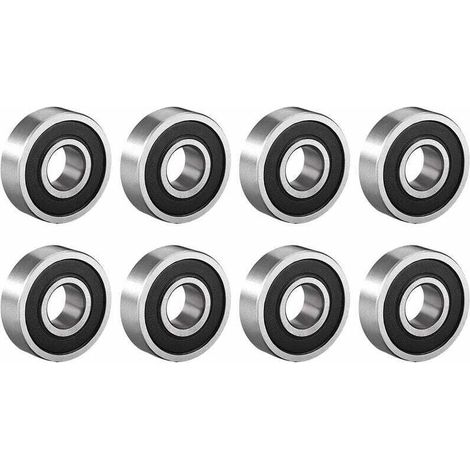 8pcs Roulement à Billes à Gorge Profonde 6000RS Deux Scellé 10x26x8mm Carbone Acier