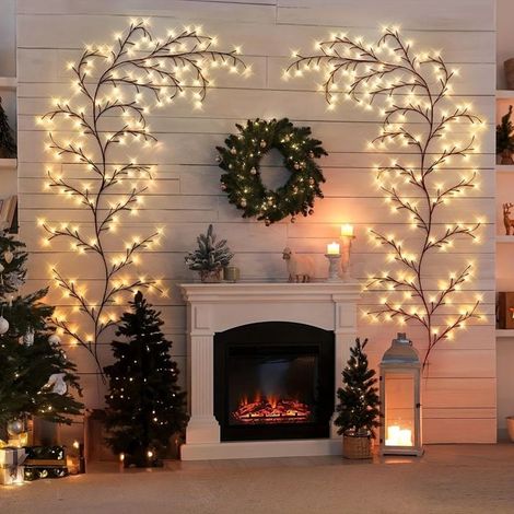 1 set Lumières florales, rotin décoratif, 70,86 pouces avec 96 LED et 8 modes d'éclairage, idéal pour chambre, salon et événements (1/5)
