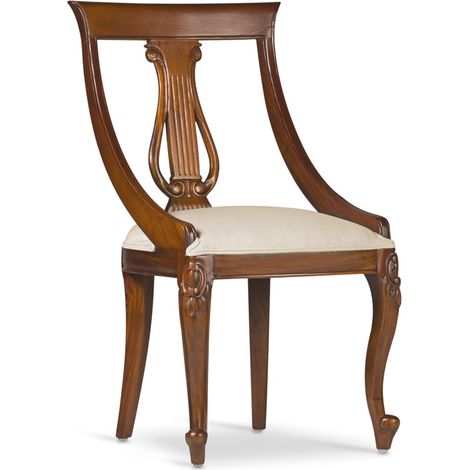 Chaise en bois d'acajou marron Castle (1/5)