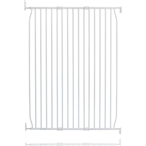 Safetots Extra Tall Eco Screw Fit Baby Gate, White, 100cm - 110cm, Extra Tall Gate 100cm in Height, Stair Gate for Baby