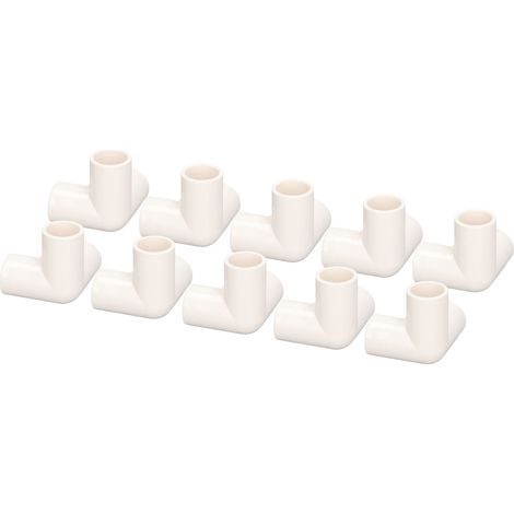 Raccord 3 Voies PVC Blanc 25mm – 10 Pièces de Raccords en T, Coude et Connecteur d'Angle pour Tuyauterie (1/5)