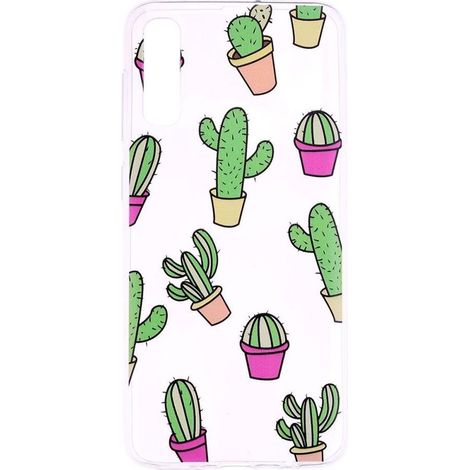Coque arrière souple pour Samsung Galaxy A70 - Motif cactus - Transparente - Étui de protection (1/5)