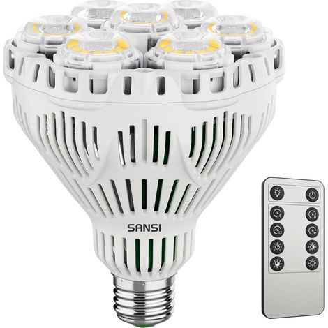 Ampoule de Croissance Plantes à Spectre Complet 40W Dimmable 4/8/12H Lampe Horticole LED pour Plantes d'Intérieur, 4 Luminosités pour Germination Croissance Floraison (PPF 67umol/s) (1/5)