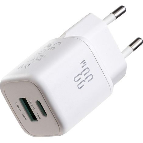 Caricabatterie da parete USB-A USB-C da 33 W - Bianco (1/5)