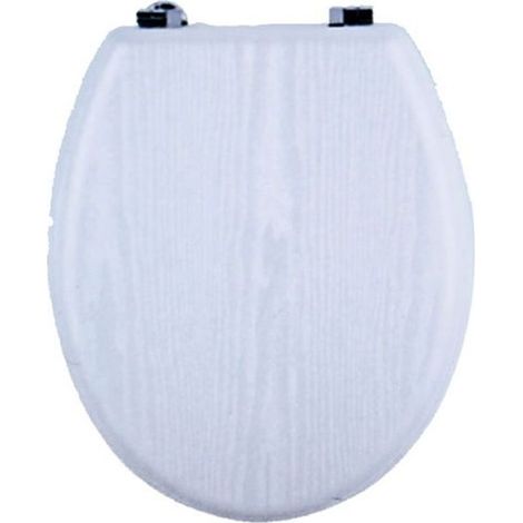 Couvercle De Siège D'eau De Wc Couverture Universelle Avec Charnières De Bois Blanc 52951a