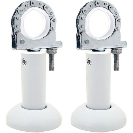 Ensemble de 2 supports de sol réglables en acier pour radiateurs en aluminium moulé sous pression, offrant une grande flexibilité d'installation et un support sécurisé. (1/4)