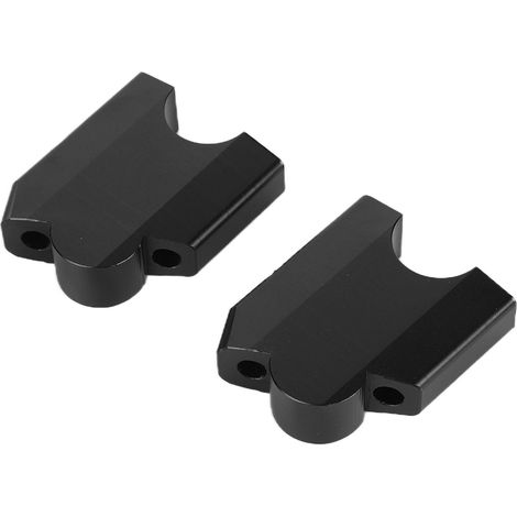 Deux clips de fixation pour rehausseurs de guidon, en alliage d'aluminium, compatibles avec la Yamaha XT1200Z Super Ténéré 2010-2014, noirs. (1/5)