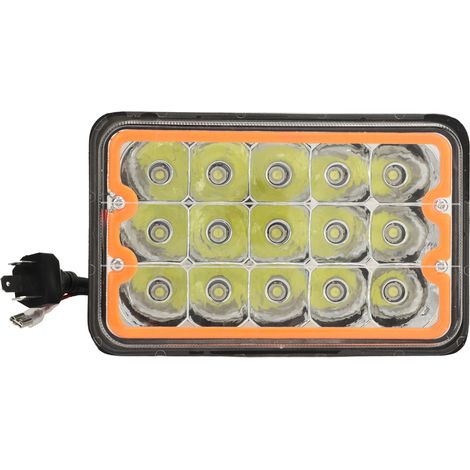 Phare automobile carré à LED de 5 pouces et 45 W avec ouverture COB, adapté aux feux de croisement et de route carrés des camions et aux véhicules équipés de phares scellés. (1/5)