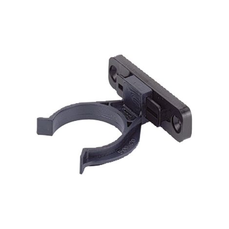 Hettich – Clip support de plinthe noir/blanc – Pour pied Korrekt Ø 34mm – Embase blanche à visser – Vendu à l'unité