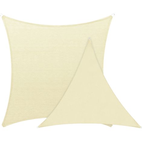 Sun sail for garden and terrace, 90% UV protection, breathable HDPE fabric (185 g/m²), 2 x 3 m – weatherproof, eyelet fastening, for pergola and play area